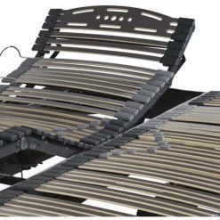 EBAC LITERIE Ensemble Relaxation Confort + Matelas Latex Eolys - 5 Zones - 2x90x200 - Gris - Gris/Taupe/Anthracite -Sommier Soldes 55896390 4