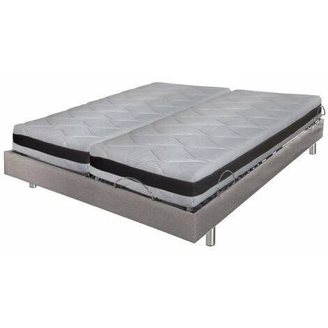 EBAC LITERIE Ensemble Relaxation Action + Matelas Latex Eolys - 5 Zones - 2x80x200 - Lin - Blanc/Ecru/Ivoire 3 EBAC LITERIE Ensemble Relaxation Action + Matelas Latex Eolys - 5 Zones - 2x80x200 - Lin - Blanc/Ecru/Ivoire