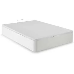VENTE-UNIQUE.COM Sommier Coffre HESTIA De DREAMEA PLAY - Blanc Mat - 160 X 200 Cm - Blanc