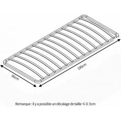 IZTOSS Sommier 90x190cm - Sommiers à Lattes En Bois Pour Adulte Et Enfant - 13 Lattes - Livré En 2-5 Jours 11 IZTOSS Sommier 90x190cm - Sommiers à Lattes En Bois Pour Adulte Et Enfant - 13 Lattes - Livré En 2-5 Jours -Sommier Soldes 56382886 5