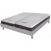 EBAC LITERIE Ensemble Relaxation Confort + Matelas Mémoire Forme Ocean - 3 Zones - 2x80x200 - Lin - Blanc/Ecru/Ivoire -Sommier Soldes 56526303 1