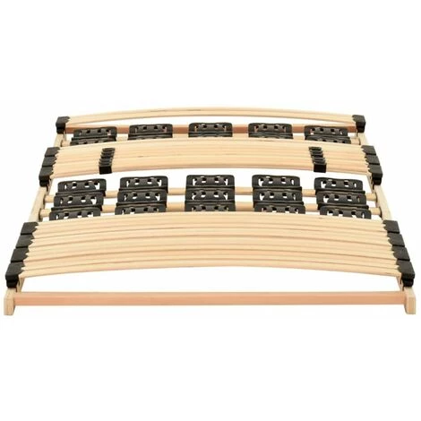 HAPPYSHOPPING Cadre De Lit Avec 38 Lattes 100x200 Cm 4 HAPPYSHOPPING Cadre De Lit Avec 38 Lattes 100x200 Cm – Image 2