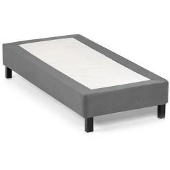 VENTE-UNIQUE.COM Sommier Déco Tapissier En Kit SOMNUS De DREAMEA - 90 X 200 Cm - Gris