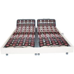 VENTE-UNIQUE.COM Sommier électrique De Relaxation 2x91 Plots Déco Bois Blanc De DREAMEA - 2 X 100 X 200 Cm - Moteurs OKIN - Blanc 9 VENTE-UNIQUE.COM Sommier électrique De Relaxation 2x91 Plots Déco Bois Blanc De DREAMEA - 2 X 100 X 200 Cm - Moteurs OKIN - Blanc -Sommier Soldes 57216554 4