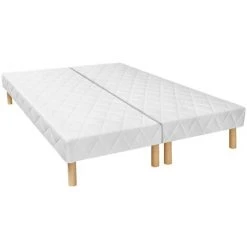 VENTE-UNIQUE.COM Pack Sommiers Déco Tapissiers 14 Lattes Multiplis PANACEA De DREAMEA 2 X 90 X 200 Cm