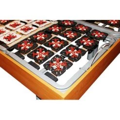 VENTE-UNIQUE.COM Sommier De Relaxation 2x48 Plots Déco Bois Merisier De DREAMEA - 2x70x190cm - Moteurs OKIN - Noir, Naturel Foncé -Sommier Soldes 57216950 5