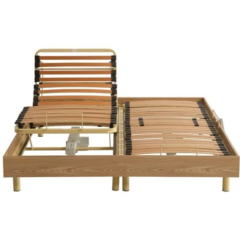 VENTE-UNIQUE.COM Sommier électrique De Relaxation Lattes Multiplis 5 Zones HYPERION De DREAMEA - 2 X 80 X 200 Cm - Moteurs OKIN 5 VENTE-UNIQUE.COM Sommier électrique De Relaxation Lattes Multiplis 5 Zones HYPERION De DREAMEA - 2 X 80 X 200 Cm - Moteurs OKIN – Image 3