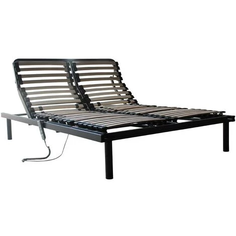 VENTE-UNIQUE.COM Sommier électrique De Relaxation 5 Plans De Couchage - 140x200 Cm - Moteur OKIN - Noir 3 VENTE-UNIQUE.COM Sommier électrique De Relaxation 5 Plans De Couchage - 140x200 Cm - Moteur OKIN - Noir
