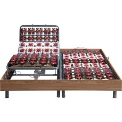 VENTE-UNIQUE.COM Sommier électrique De Relaxation 2x91 Plots Déco Bois Chêne Naturel De DREAMEA - 2 X 100 X 200 Cm - Moteurs OKIN - Noir, Naturel Clair 8 VENTE-UNIQUE.COM Sommier électrique De Relaxation 2x91 Plots Déco Bois Chêne Naturel De DREAMEA - 2 X 100 X 200 Cm - Moteurs OKIN - Noir, Naturel Clair -Sommier Soldes 57217205 3