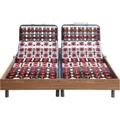 VENTE-UNIQUE.COM Sommier électrique De Relaxation 2x91 Plots Déco Bois Chêne Naturel De DREAMEA - 2 X 100 X 200 Cm - Moteurs OKIN - Noir, Naturel Clair 9 VENTE-UNIQUE.COM Sommier électrique De Relaxation 2x91 Plots Déco Bois Chêne Naturel De DREAMEA - 2 X 100 X 200 Cm - Moteurs OKIN - Noir, Naturel Clair -Sommier Soldes 57217205 4