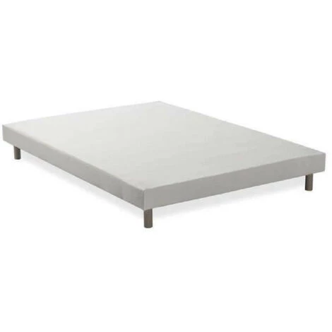 DEKO DREAM FINLANDEK Rakenne Sommier Tapissier A Lattes 160 X 200 - Bois Massif Blanc + Pieds 4 DEKO DREAM FINLANDEK Rakenne Sommier Tapissier A Lattes 160 X 200 - Bois Massif Blanc + Pieds – Image 2