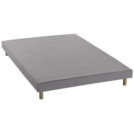DEKO DREAM FINLANDEK Rakenne Sommier Tapissier A Lattes 160 X 200 - Bois Massif Gris + Pieds 4 DEKO DREAM FINLANDEK Rakenne Sommier Tapissier A Lattes 160 X 200 - Bois Massif Gris + Pieds – Image 2