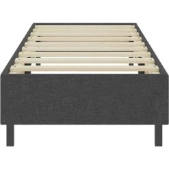 INLIFE Sommier Tapissier Gris Foncé Tissu 90x200 Cm -Sommier Soldes 57884927 5