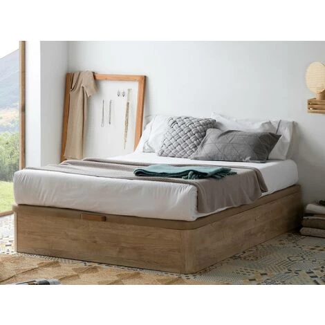 VENTE-UNIQUE.COM Sommier Coffre HESTIA De DREAMEA PLAY - Naturel Clair - 140 X 190 Cm - Naturel Clair 5 VENTE-UNIQUE.COM Sommier Coffre HESTIA De DREAMEA PLAY - Naturel Clair - 140 X 190 Cm - Naturel Clair – Image 3