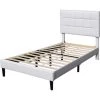 PROVENCE LITERIE Lit Riley Pour Matelas 90x190 - Sommier + Tête De Lit Capitonnee Couleur BLANC + Pieds En 16 Cm Pour Matelas - 13 Lattes - Revetement PVC Simili Facile D'entretien - Montage Rapide Et Facile 1 PROVENCE LITERIE Lit Riley Pour Matelas 90x190 - Sommier + Tête De Lit Capitonnee Couleur BLANC + Pieds En 16 Cm Pour Matelas - 13 Lattes - Revetement PVC Simili Facile D'entretien - Montage Rapide Et Facile -Sommier Soldes 58321260 1