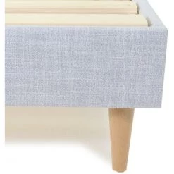 HOMIFAB Lit Adulte 180x200 Cm En Tissu Gris Clair Avec Sommier à Lattes - Dina - Gris Clair 11 HOMIFAB Lit Adulte 180x200 Cm En Tissu Gris Clair Avec Sommier à Lattes - Dina - Gris Clair -Sommier Soldes 58392625 5