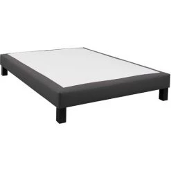 Sommier Déco Someo Simili Cuir Gris Foncé 140x190 - Gris 7 Sommier Déco Someo Simili Cuir Gris Foncé 140x190 - Gris -Sommier Soldes 58527054 2