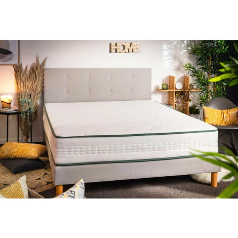 B042754 Tête De Lit 160x200 Cm Et Sommier En Bois Massif Fabriqué En France TERRY Cm - Gris 4 B042754 Tête De Lit 160x200 Cm Et Sommier En Bois Massif Fabriqué En France TERRY Cm - Gris – Image 2