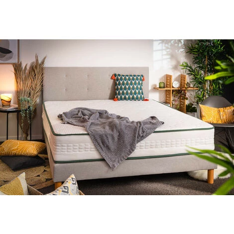 B042754 Tête De Lit 160x200 Cm Et Sommier En Bois Massif Fabriqué En France TERRY Cm - Gris 6 B042754 Tête De Lit 160x200 Cm Et Sommier En Bois Massif Fabriqué En France TERRY Cm - Gris – Image 4