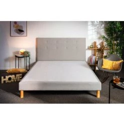 B042754 Tête De Lit 160x200 Cm Et Sommier En Bois Massif Fabriqué En France TERRY Cm - Gris 11 B042754 Tête De Lit 160x200 Cm Et Sommier En Bois Massif Fabriqué En France TERRY Cm - Gris -Sommier Soldes 58573453 5