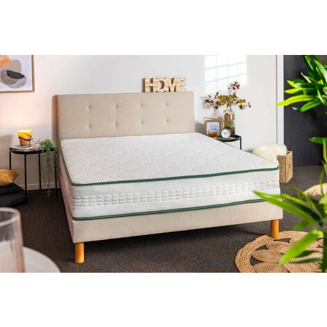 B042754 Tête De Lit 140x200 Cm Et Sommier En Bois Massif Fabriqué En France TERRY Cm - Sable 5 B042754 Tête De Lit 140x200 Cm Et Sommier En Bois Massif Fabriqué En France TERRY Cm - Sable – Image 3