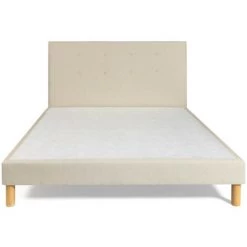 B042754 Tête De Lit 160x200 Cm Et Sommier En Bois Massif Fabriqué En France TERRY Cm - Sable 11 B042754 Tête De Lit 160x200 Cm Et Sommier En Bois Massif Fabriqué En France TERRY Cm - Sable -Sommier Soldes 58573466 5