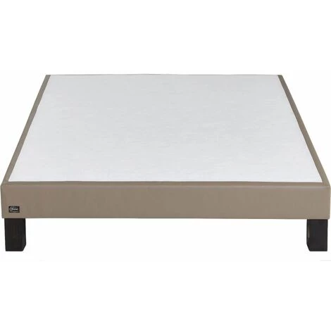 EBAC LITERIE Sommier Tapissier + Pieds Primo - 140x190 - Taupe - 9 Lattes Bois - Hauteur 15 Cm - Taupe 4 EBAC LITERIE Sommier Tapissier + Pieds Primo - 140x190 - Taupe - 9 Lattes Bois - Hauteur 15 Cm - Taupe – Image 2