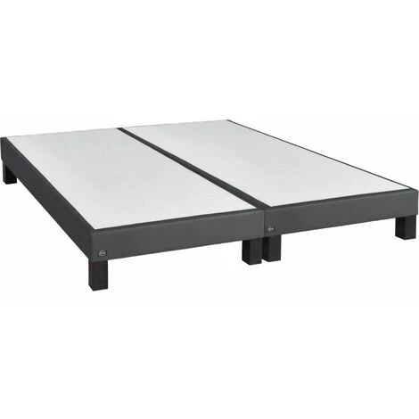 EBAC LITERIE Sommier Tapissier + Pieds Primo - 2x80x200 - Gris - 20 Lattes Bois - Hauteur 15 Cm - Gris 3 EBAC LITERIE Sommier Tapissier + Pieds Primo - 2x80x200 - Gris - 20 Lattes Bois - Hauteur 15 Cm - Gris