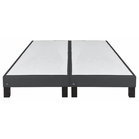EBAC LITERIE Sommier Tapissier + Pieds Primo - 2x80x200 - Gris - 20 Lattes Bois - Hauteur 15 Cm - Gris 4 EBAC LITERIE Sommier Tapissier + Pieds Primo - 2x80x200 - Gris - 20 Lattes Bois - Hauteur 15 Cm - Gris – Image 2