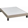 EBAC LITERIE Sommier Tapissier + Pieds Primo - 160x200 - Taupe - 10 Lattes Bois - Hauteur 15 Cm - Taupe -Sommier Soldes 58606103 1