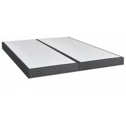 EBAC LITERIE Sommier Tapissier Primo - 2x90x200 - Gris - 20 Lattes Bois - Hauteur 15 Cm - Gris