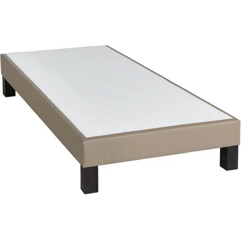 EBAC LITERIE Sommier Tapissier + Pieds Primo - 90x190 - Taupe - 9 Lattes Bois - Hauteur 15 Cm - Taupe 3 EBAC LITERIE Sommier Tapissier + Pieds Primo - 90x190 - Taupe - 9 Lattes Bois - Hauteur 15 Cm - Taupe