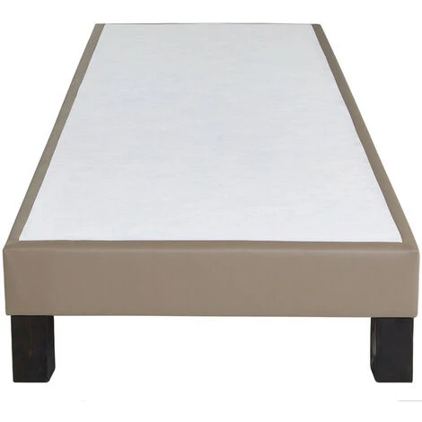 EBAC LITERIE Sommier Tapissier + Pieds Primo - 90x190 - Taupe - 9 Lattes Bois - Hauteur 15 Cm - Taupe 4 EBAC LITERIE Sommier Tapissier + Pieds Primo - 90x190 - Taupe - 9 Lattes Bois - Hauteur 15 Cm - Taupe – Image 2