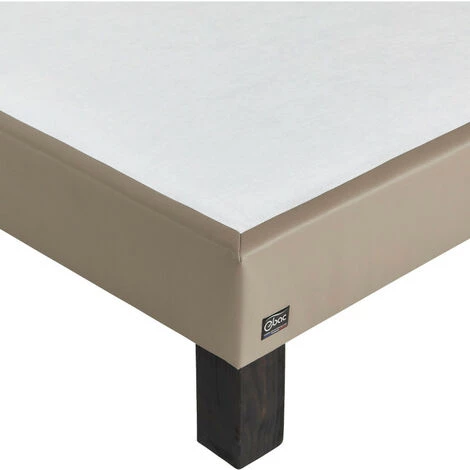 EBAC LITERIE Sommier Tapissier + Pieds Primo - 90x190 - Taupe - 9 Lattes Bois - Hauteur 15 Cm - Taupe 5 EBAC LITERIE Sommier Tapissier + Pieds Primo - 90x190 - Taupe - 9 Lattes Bois - Hauteur 15 Cm - Taupe – Image 3