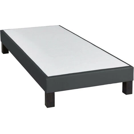 EBAC LITERIE Sommier Tapissier + Pieds Primo - 90x190 - Gris - 9 Lattes Bois - Hauteur 15 Cm - Gris 3 EBAC LITERIE Sommier Tapissier + Pieds Primo - 90x190 - Gris - 9 Lattes Bois - Hauteur 15 Cm - Gris