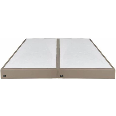 EBAC LITERIE Sommier Tapissier Primo - 2x90x200 - Taupe - 20 Lattes Bois - Hauteur 15 Cm - Taupe 4 EBAC LITERIE Sommier Tapissier Primo - 2x90x200 - Taupe - 20 Lattes Bois - Hauteur 15 Cm - Taupe – Image 2
