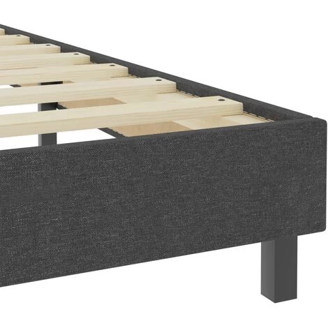INLIFE Sommier Tapissier Gris Foncé Tissu 140x200 Cm - Gris 7 INLIFE Sommier Tapissier Gris Foncé Tissu 140x200 Cm - Gris – Image 5