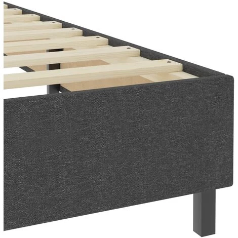 INLIFE Sommier Tapissier Gris Foncé Tissu 140x200 Cm - Gris 6 INLIFE Sommier Tapissier Gris Foncé Tissu 140x200 Cm - Gris – Image 5