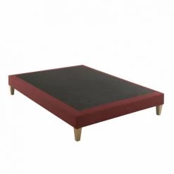 Sommier Déco Tapissier Rouge Crépuscule - SOMEO 160x200 - Rouge
