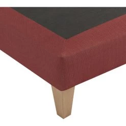Sommier Déco Tapissier Rouge Crépuscule - SOMEO 160x200 - Rouge -Sommier Soldes 59981369 3