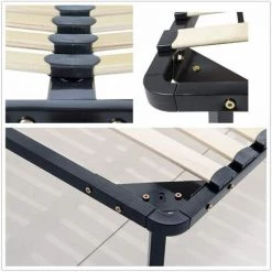 IZTOSS Sommier 140x190cm Avec 7 Pieds - Sommiers à Lattes En Bois - 2x13 Lattes -Sommier Soldes 60033558 5