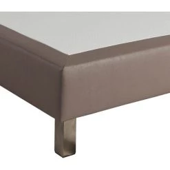 SOMEO Sommier Ressorts Ensachés Simili Cuir Cacao 2x80x200 - Taupe 9 SOMEO Sommier Ressorts Ensachés Simili Cuir Cacao 2x80x200 - Taupe -Sommier Soldes 61067604 4
