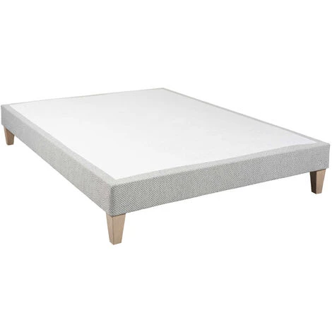 Sommier Déco Someo Jacquard Gris Blanc 80x200 - Gris 4 Sommier Déco Someo Jacquard Gris Blanc 80x200 - Gris – Image 2