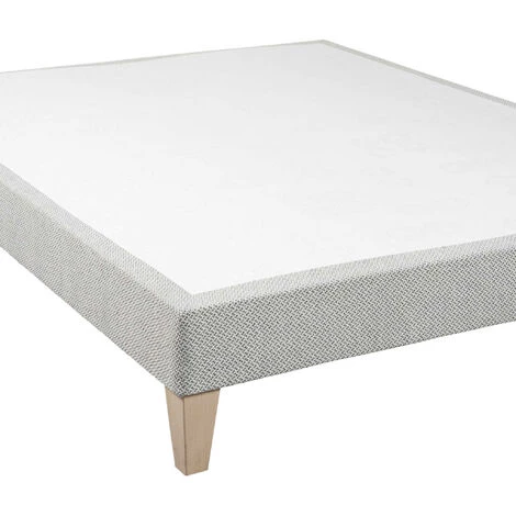 Sommier Déco Someo Jacquard Gris Blanc 80x200 - Gris 5 Sommier Déco Someo Jacquard Gris Blanc 80x200 - Gris – Image 3