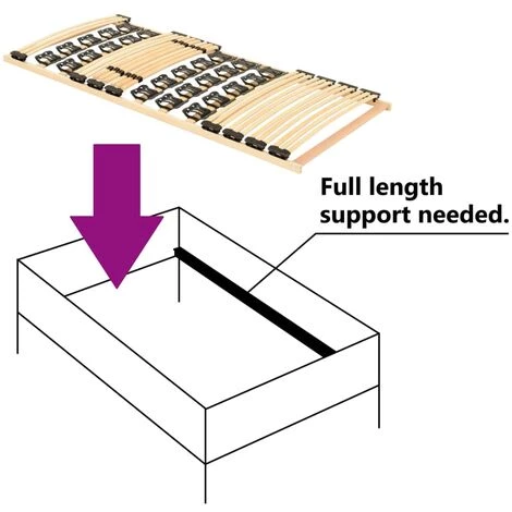 SUPERMARKET Cadre De Lit Avec 38 Lattes 90x200 Cm 6 SUPERMARKET Cadre De Lit Avec 38 Lattes 90x200 Cm – Image 4