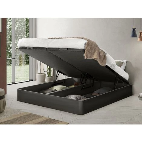 VENTE-UNIQUE.COM Sommier Coffre HESTIA De DREAMEA PLAY - Noir Mat - 180 X 200 Cm - Noir 7 VENTE-UNIQUE.COM Sommier Coffre HESTIA De DREAMEA PLAY - Noir Mat - 180 X 200 Cm - Noir – Image 5