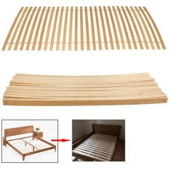 EINFEBEN Sommier 90x200cm Max.150kg Grille à Enroulement Stable 28 Lattes Grilles à Enroulement Cadre à Lattes à Enroulement - Couleur Primaire -Sommier Soldes 63579157 5