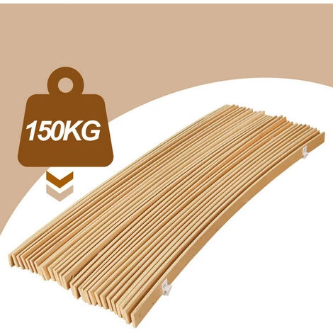 EINFEBEN Sommier 90x200cm Max.150kg Grille à Enroulement Stable 28 Lattes Grilles à Enroulement Cadre à Lattes à Enroulement - Couleur Primaire 6 EINFEBEN Sommier 90x200cm Max.150kg Grille à Enroulement Stable 28 Lattes Grilles à Enroulement Cadre à Lattes à Enroulement - Couleur Primaire – Image 4