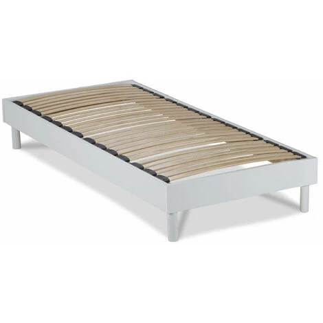 MAISON AUBERTIN Sommier à Lattes En KIT- Bois - Couleur Blanche - 90x190 CM - Blanc 3 MAISON AUBERTIN Sommier à Lattes En KIT- Bois - Couleur Blanche - 90x190 CM - Blanc