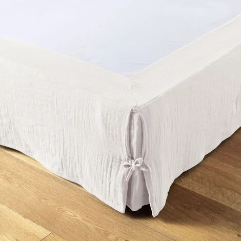 1001KDO POUR LA MAISON Cache Sommier Gaze De Coton Gaia 140x190cm Chantilly 3 1001KDO POUR LA MAISON Cache Sommier Gaze De Coton Gaia 140x190cm Chantilly